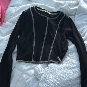 Garage Black crop top